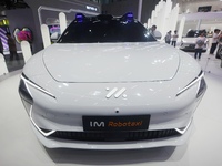 An IM L4 driverless Robotaxi is at the Guangzhou Auto Show in Zhuhai, Guangzhou province, China, on November 15, 2024. (