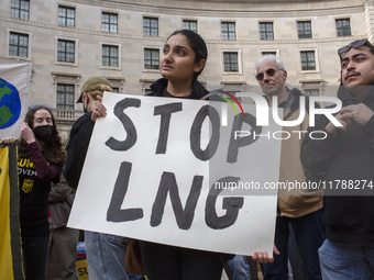 Environmental activists rally to demand climate action before US President-elect Donald Trump takes office in Washington, DC, on November 17...