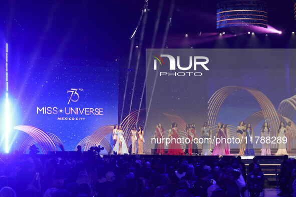 Miss Universe participates in the 73rd Miss Universe Pageant Competition show at Mexico City Arena in Mexico City, Mexico, on November 16, 2...