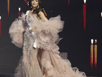 Miss Mexico Maria Fernanda Beltran participates in the 73rd Miss Universe Pageant Competition show at Mexico City Arena in Mexico City, Mexi...