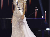 Miss Venezuela Ileana Marquez participates in The 73rd Miss Universe Pageant Competition show at Mexico City Arena in Mexico City, Mexico, o...