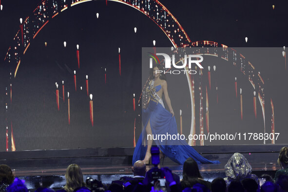 Miss Puerto Rico Jennifer Colin participates in The 73rd Miss Universe Pageant Competition show at Mexico City Arena in Mexico City, Mexico,...