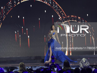 Miss Puerto Rico Jennifer Colin participates in The 73rd Miss Universe Pageant Competition show at Mexico City Arena in Mexico City, Mexico,...