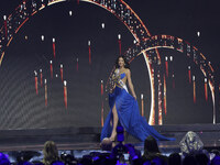 Miss Puerto Rico Jennifer Colin participates in The 73rd Miss Universe Pageant Competition show at Mexico City Arena in Mexico City, Mexico,...