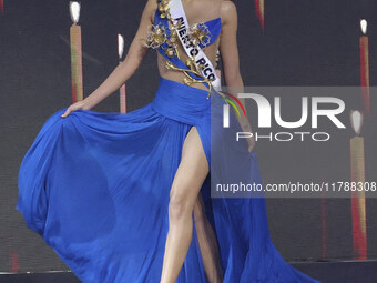 Miss Puerto Rico Jennifer Colin participates in The 73rd Miss Universe Pageant Competition show at Mexico City Arena in Mexico City, Mexico,...