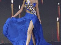 Miss Puerto Rico Jennifer Colin participates in The 73rd Miss Universe Pageant Competition show at Mexico City Arena in Mexico City, Mexico,...