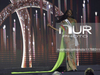 Miss Nigeria Chidimma Adetshina participates in the 73rd Miss Universe Pageant Competition show at Mexico City Arena in Mexico City, Mexico,...