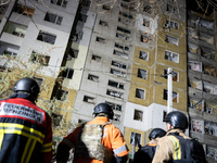 Ten people are killed and over 50 are injured after a Russian missile hits a residential building in Sumy, Ukraine, on November 17, 2024. (