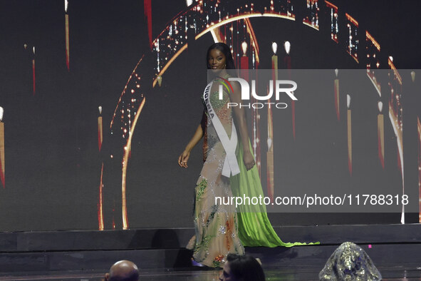 Miss Nigeria Chidimma Adetshina participates in the 73rd Miss Universe Pageant Competition show at Mexico City Arena in Mexico City, Mexico,...