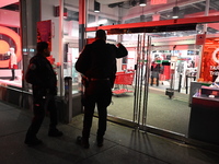 Shoplifting occurs at Target at 255 Greenwich Street in Manhattan, New York, United States, on November 17, 2024. A suspect is seen being ap...