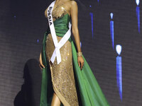 Miss Russia Valentina Alekseeva participates in The 73rd Miss Universe Pageant Competition show at Mexico City Arena in Mexico City, Mexico,...