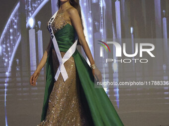 Miss Russia Valentina Alekseeva participates in The 73rd Miss Universe Pageant Competition show at Mexico City Arena in Mexico City, Mexico,...