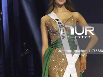 Miss Russia Valentina Alekseeva participates in The 73rd Miss Universe Pageant Competition show at Mexico City Arena in Mexico City, Mexico,...