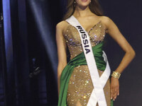 Miss Russia Valentina Alekseeva participates in The 73rd Miss Universe Pageant Competition show at Mexico City Arena in Mexico City, Mexico,...