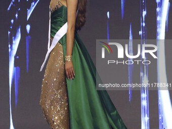 Miss Russia Valentina Alekseeva participates in The 73rd Miss Universe Pageant Competition show at Mexico City Arena in Mexico City, Mexico,...