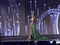 Miss Russia Valentina Alekseeva participates in The 73rd Miss Universe Pageant Competition show at Mexico City Arena in Mexico City, Mexico,...