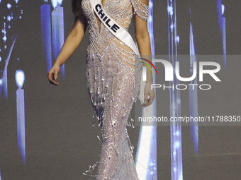 Miss Chile Emilia Dides participates in the 73rd Miss Universe Pageant Competition show at Mexico City Arena in Mexico City, Mexico, on Nove...