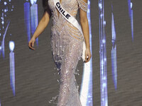 Miss Chile Emilia Dides participates in the 73rd Miss Universe Pageant Competition show at Mexico City Arena in Mexico City, Mexico, on Nove...