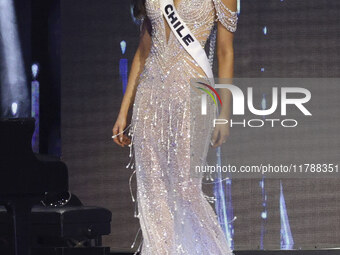 Miss Chile Emilia Dides participates in the 73rd Miss Universe Pageant Competition show at Mexico City Arena in Mexico City, Mexico, on Nove...