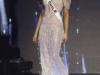 Miss Chile Emilia Dides participates in the 73rd Miss Universe Pageant Competition show at Mexico City Arena in Mexico City, Mexico, on Nove...