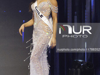 Miss Chile Emilia Dides participates in the 73rd Miss Universe Pageant Competition show at Mexico City Arena in Mexico City, Mexico, on Nove...