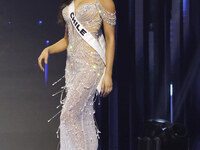 Miss Chile Emilia Dides participates in the 73rd Miss Universe Pageant Competition show at Mexico City Arena in Mexico City, Mexico, on Nove...