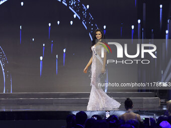 Miss Chile Emilia Dides participates in the 73rd Miss Universe Pageant Competition show at Mexico City Arena in Mexico City, Mexico, on Nove...