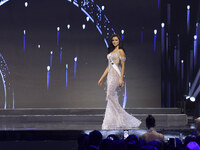 Miss Chile Emilia Dides participates in the 73rd Miss Universe Pageant Competition show at Mexico City Arena in Mexico City, Mexico, on Nove...