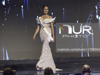 Miss Thailand Opal Suchata Chuangsri participates in the 73rd Miss Universe Pageant Competition show at Mexico City Arena in Mexico City, Me...