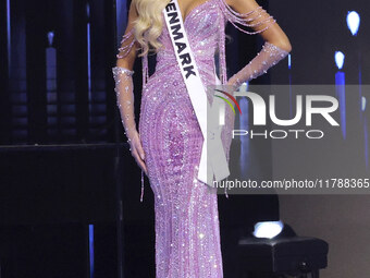 Miss Denmark Victoria Kjaer Theilvig participates in the 73rd Miss Universe Pageant Competition show at Mexico City Arena in Mexico City, Me...