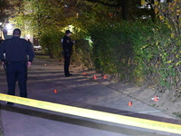 A 28-year-old man is shot in the leg at 345 Livonia Avenue in the Brownsville section of Brooklyn, New York, United States, on November 17,...