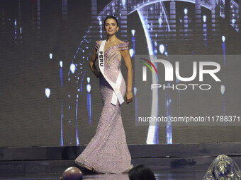 Miss Peru, Tatiana Calmell, participates in the 73rd Miss Universe Pageant Competition show at Mexico City Arena in Mexico City, Mexico, on...