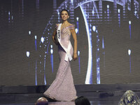 Miss Peru, Tatiana Calmell, participates in the 73rd Miss Universe Pageant Competition show at Mexico City Arena in Mexico City, Mexico, on...