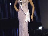 Miss Peru, Tatiana Calmell, participates in the 73rd Miss Universe Pageant Competition show at Mexico City Arena in Mexico City, Mexico, on...