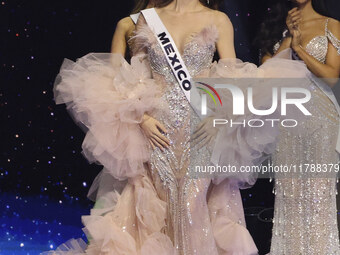 Miss Mexico Maria Fernanda Beltran participates in the 73rd Miss Universe Pageant Competition show at Mexico City Arena in Mexico City, Mexi...