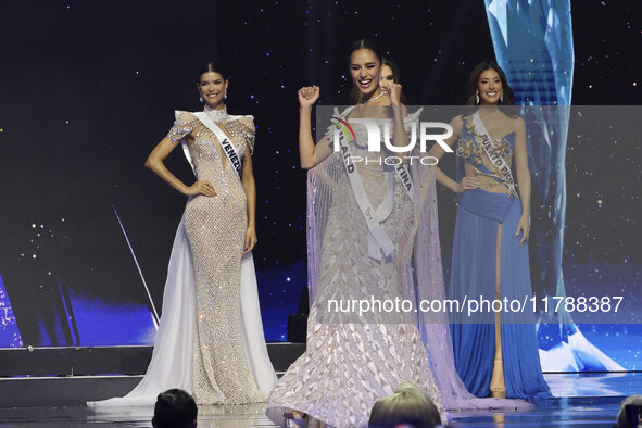 Miss Thailand Opal Suchata Chuangsri participates in the 73rd Miss Universe Pageant Competition show at Mexico City Arena in Mexico City, Me...