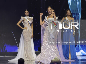 Miss Thailand Opal Suchata Chuangsri participates in the 73rd Miss Universe Pageant Competition show at Mexico City Arena in Mexico City, Me...