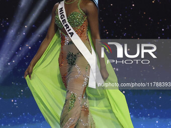 Miss Nigeria Chidimma Adetshina participates in the 73rd Miss Universe Pageant Competition show at Mexico City Arena in Mexico City, Mexico,...