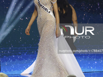 Miss Venezuela Ileana Marquez participates in the 73rd Miss Universe Pageant Competition show at Mexico City Arena in Mexico City, Mexico, o...