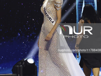 Miss Venezuela Ileana Marquez participates in the 73rd Miss Universe Pageant Competition show at Mexico City Arena in Mexico City, Mexico, o...