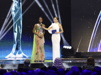 Miss Nigeria Chidimma Adetshina participates in the 73rd Miss Universe Pageant Competition show at Mexico City Arena in Mexico City, Mexico,...