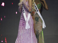 Miss Denmark Victoria Kjaer Theilvig participates in the 73rd Miss Universe Pageant Competition show at Mexico City Arena in Mexico City, Me...