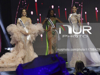 (L-R) Miss Mexico Maria Fernanda Beltran, Miss Nigeria Chidimma Adetshina, and Miss Venezuela Ileana Marquez participate in The 73rd Miss Un...