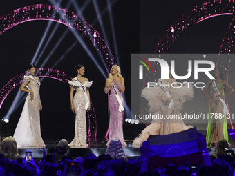 (Left to Right) Miss Venezuela Ileana Marquez, Miss Thailand Opal Suchata Chuangsri, Miss Denmark Victoria Kjaer Theilvi, Miss Mexico Maria...