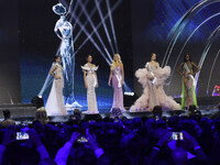 (Left to Right) Miss Venezuela Ileana Marquez, Miss Thailand Opal Suchata Chuangsri, Miss Denmark Victoria Kjaer Theilvi, Miss Mexico Maria...