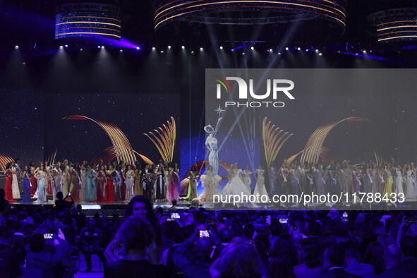 Miss Universe participates in the 73rd Miss Universe Pageant Competition show at Mexico City Arena in Mexico City, Mexico, on November 16, 2...