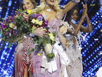 Miss Denmark Victoria Kjaer is crowned during her participation in the 73rd Miss Universe Pageant Competition show at Mexico City Arena in M...