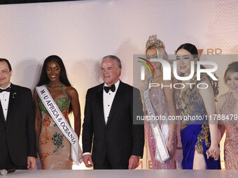 (From left to right) Miss Nigeria Chidimma Adetshinar, Raul Rocha Cantu, Miss Denmark Victoria Kjaer, and Anne Jakkapong Jakrajutatip attend...