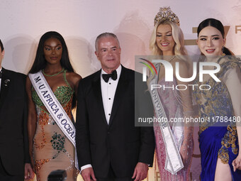 (From left to right) Miss Nigeria Chidimma Adetshinar, Raul Rocha Cantu, Miss Denmark Victoria Kjaer, and Anne Jakkapong Jakrajutatip attend...