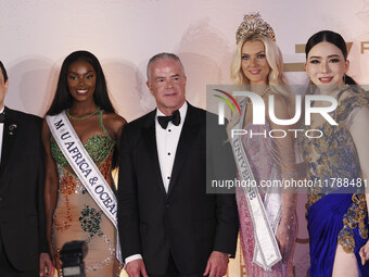 (From left to right) Miss Nigeria Chidimma Adetshinar, Raul Rocha Cantu, Miss Denmark Victoria Kjaer, and Anne Jakkapong Jakrajutatip attend...